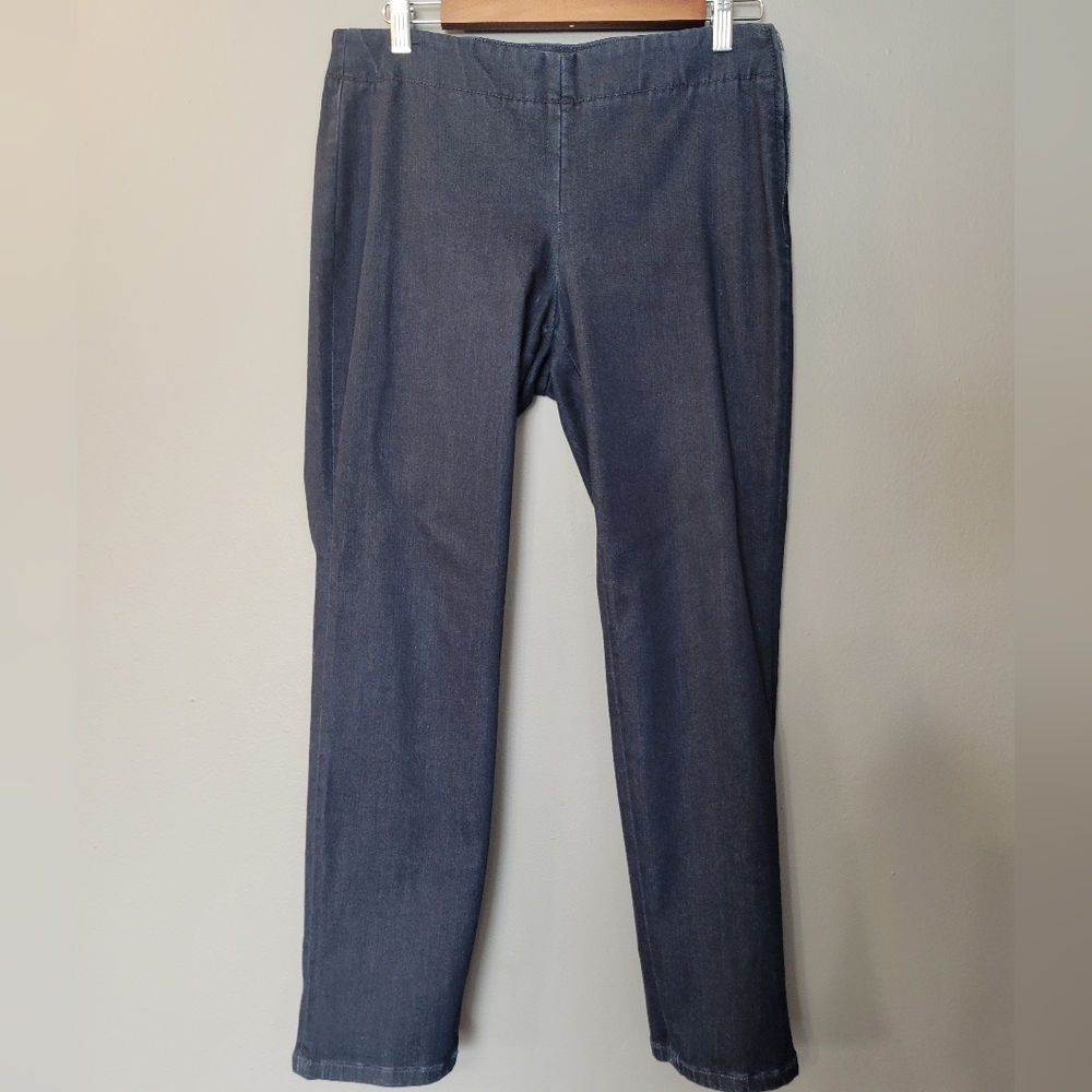 Talbots Slimming Heritage Side Zip Dark Denim Slim Ankle‎ Jeans Womens Size 6P